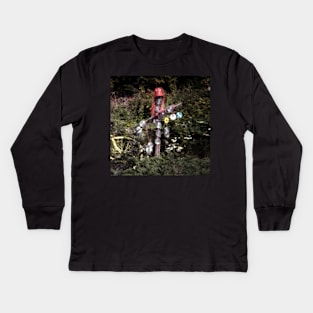 CD's and DVD's glow in the dark music scarecrow Kids Long Sleeve T-Shirt